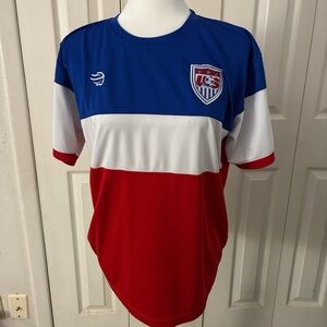 USA Soccer Team Jersey Blue White Red Medium Shirt US National Soccer M Replica